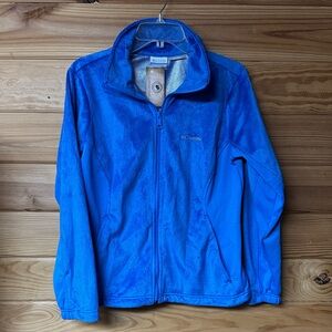 Columbia Vibrant Blue Women's Full-Zip Omi Heat Fleece Jacket Size M